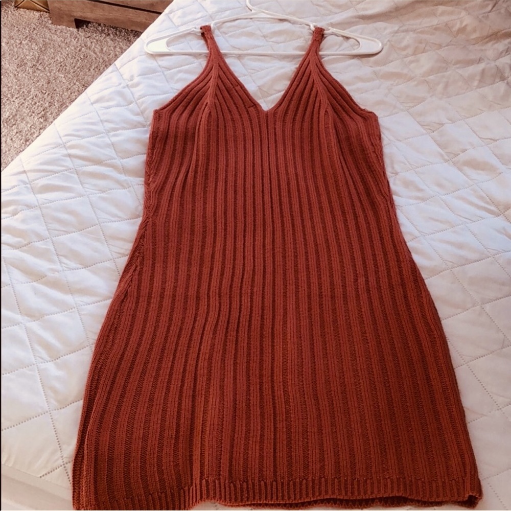 Rust knit sweater dress 😻✨